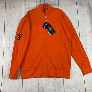 Syracuse XL Red X‎ Jacket Pikwakwad Full Zip Long Sleeves Shirt Orange New Men